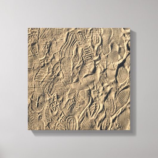 砂の靴プリント キャンバスプリント (正面)