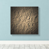 砂の靴プリント キャンバスプリント (インサイチュ (ウッドフロア))