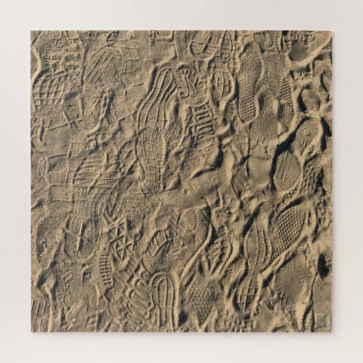 砂の靴プリント ジグソーパズル (縦)