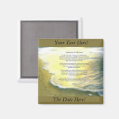 砂の2インチ角磁石の足跡 マグネット (正面/裏面)