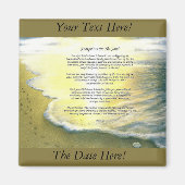 砂の2インチ角磁石の足跡 マグネット (正面)