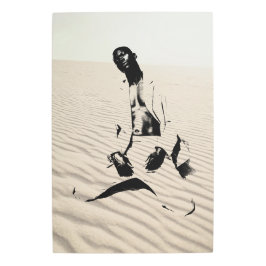 砂の20インチx 30インチ姿 メタルプリント