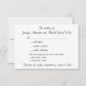 砂のRSVPのゲストの応答のエンクロージャのハート 出欠カード (裏面)