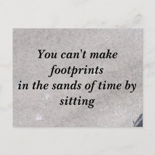 砂はがき内の足跡 ポストカード (正面)