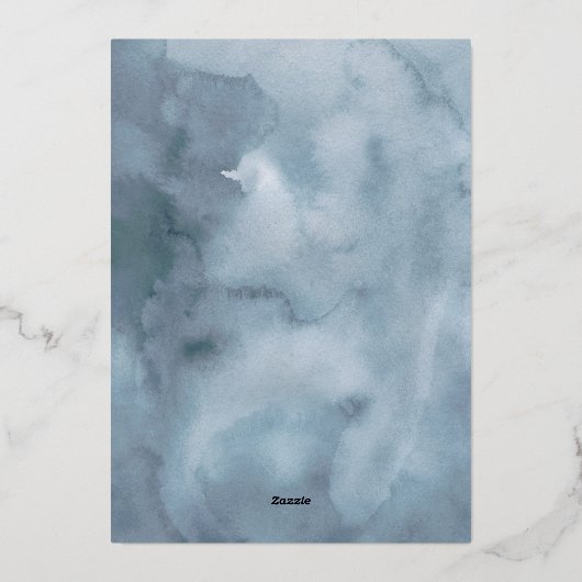 砂は新しい雪の海岸のクリスマスの写真 箔シーズンカード (裏面)