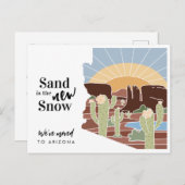 砂は新しい雪アリゾナの新しいアドレス 案内ポストカード (正面/裏面)