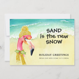 砂は新しい雪フラミンゴビーチニューホーム 案内状