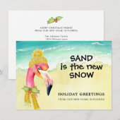 砂は新しい雪フラミンゴビーチホリデームービング 案内状 (正面/裏面)