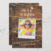 砂は新しい雪フロリダの休日のフォトカード (正面/裏面)