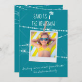 砂は新しい雪フロリダの休日のフォトカード (正面/裏面)