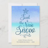 砂は新雪の海岸のクリスマス3の写真 シーズンカード (正面)