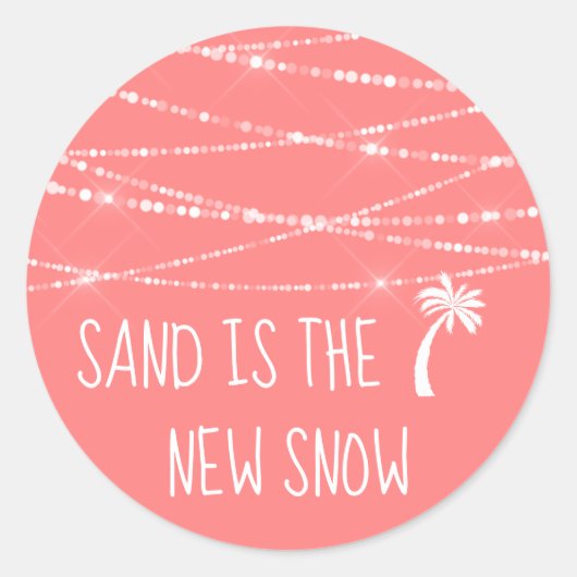 砂は新雪の熱帯性ヤシの木 |コーラル ラウンドシール (正面)