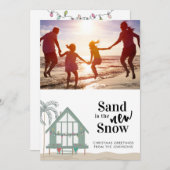 砂は新雪フォトクリスマスホリデーカード シーズンカード (正面/裏面)
