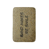 砂は私のスマイル自然写真ビーチ恋人サンディ バスマット (正面縦)