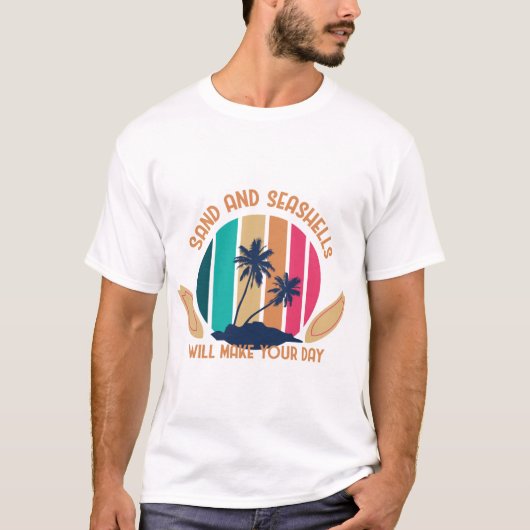 砂や貝殻が好い Tシャツ (正面)