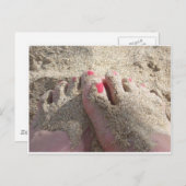 砂をなめて足 ポストカード (正面/裏面)