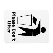 砂を落とさないでクラシック下さい マグネット (横)