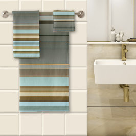 砂エレガントビーチバラ金ゴールドパタストライプのーン バスタオルセット