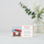 砂エージェント旅行代理店レッドビーチチェア 名刺 (スタンド正面)