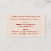 砂エージェント旅行代理店レッドビーチチェア 名刺 (裏面)