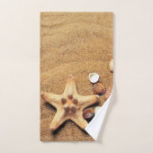 砂カラフルの貝殻 バスタオルセット (ハンドタオル)