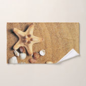 砂カラフルの貝殻 バスタオルセット (ハンドタオル)