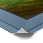 砂カリブのビーチ窓の風景 – 錯覚 ポスター (角)