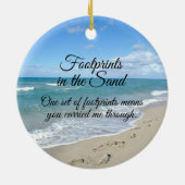 砂クリスチャンの足跡感動的 セラミックオーナメント (裏面)