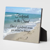 砂クリスチャンの足跡感動的 フォトプラーク (側面)