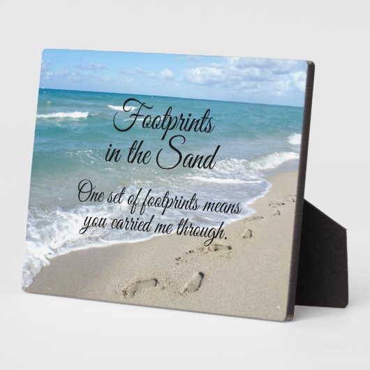 砂クリスチャンの足跡感動的 フォトプラーク (側面)
