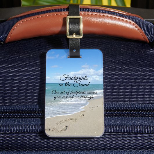 砂クリスチャンの足跡感動的 ラゲッジタグ (正面インサイチュ2)