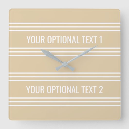 砂ストライプカスタムの時計 スクエア壁時計 (正面)