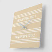 砂ストライプカスタムの時計 スクエア壁時計 (傾斜)