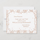 砂ストライプバラ金ゴールドは私の花嫁になる 招待状 (裏面)