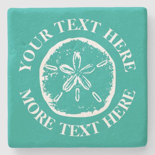 砂ドカスタムルシェル付き石灰岩コースター ストーンコースター (正面)