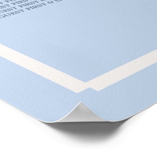 砂ドルとヒトデのビーチ座席表 ポスター (角)