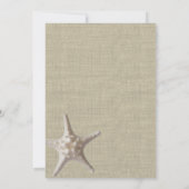 砂ドルとレースのリハーサルディナー 招待状 (裏面)