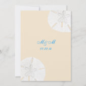 砂ドルのカジュアルな結婚式招待状 招待状 (裏面)