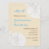 砂ドルのカジュアルな結婚式招待状 招待状 (正面/裏面)