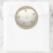 砂ドルのスパークリー金ゴールドビーチ砂 ラウンドシール (バッグ)