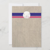 砂ドルのビーチ結婚式の招待状- 「メロン海軍 招待状 (裏面)