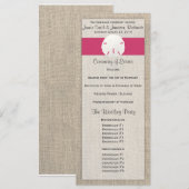 砂ドルのビーチ結婚式プログラム-スイカ プログラム (正面/裏面)