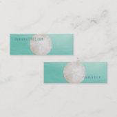 砂ドルの水彩画の小型名刺 スキニー名刺 (正面/裏面)