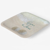 砂ドルの海の結婚端 ペーパープレート (傾斜あり)