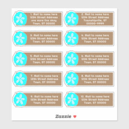 砂ドルアクア個別アドレスの宛名ラベル シール