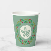 砂ドルシーシェルクリスマス 紙コップ (裏面)