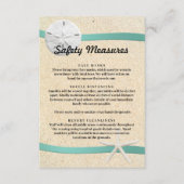 砂ドルビーチ結婚式安全対策 エンクロージャーカード (正面)