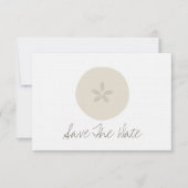 砂ドルビーチ結婚式日付の保存 セーブザデート (正面)