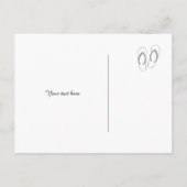 砂ドルビーチ結婚式日付カードを保存 案内ポストカード (裏面)