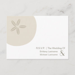 砂ドルモダンな結婚R.S.V.P. 出欠カード